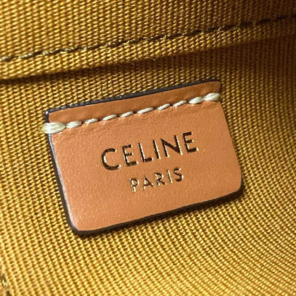 Celine Triumph Mini Vanity Case Vanity Bag 10J762CZ1.04LU Black Dark Brown PVC
